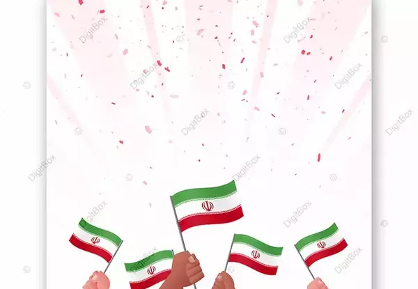 عکس سفید با پرچم ایران