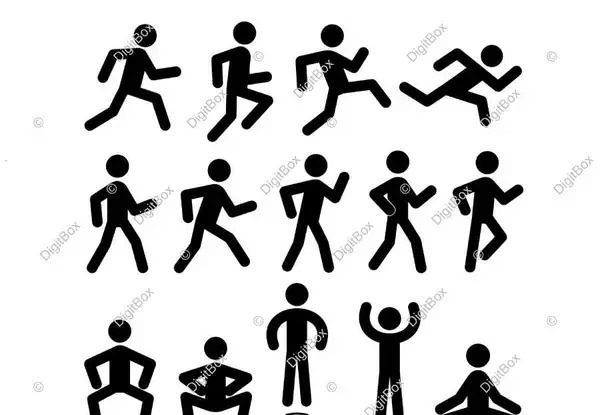 عکس آدمک سیاه و سفید
