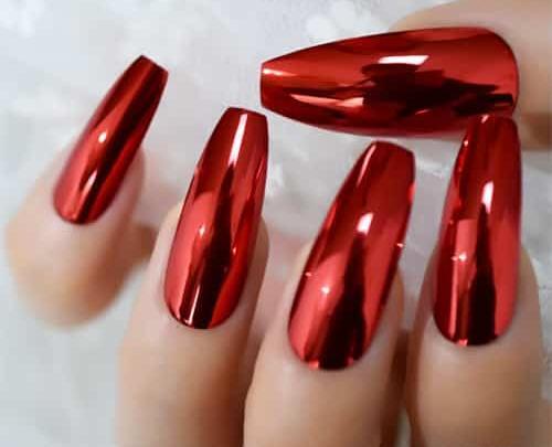 عکس ناخن اینه ای