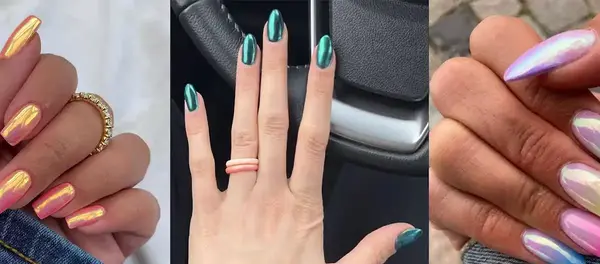 عکس ناخن اینه ای