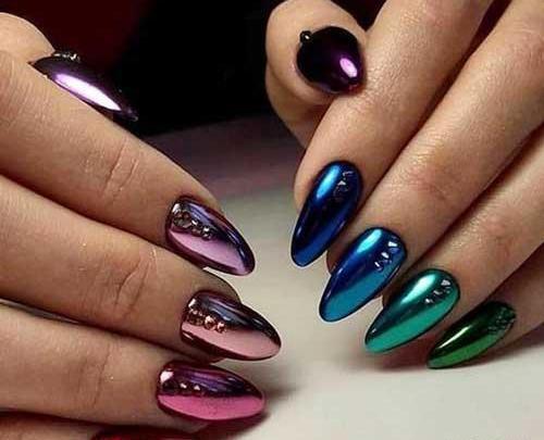 عکس ناخن اینه ای