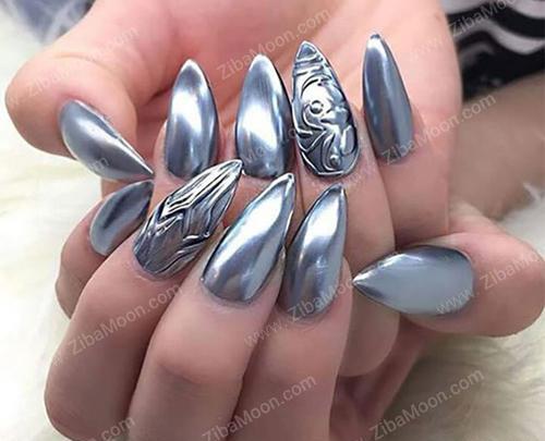 عکس ناخن اینه ای