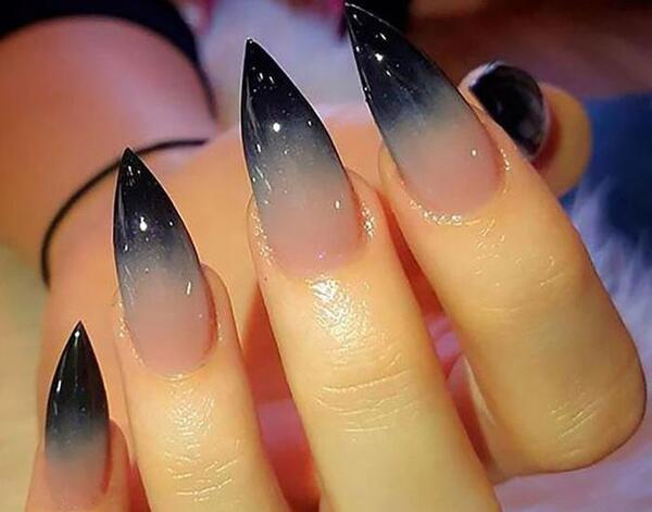 عکس ناخن آمبره مشکی