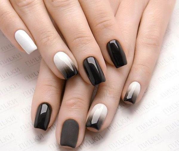 عکس ناخن آمبره مشکی
