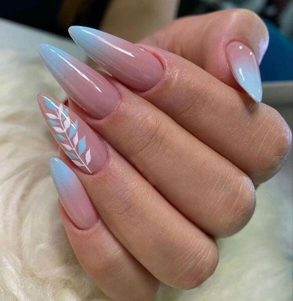 عکس ناخن آمبره صورتی
