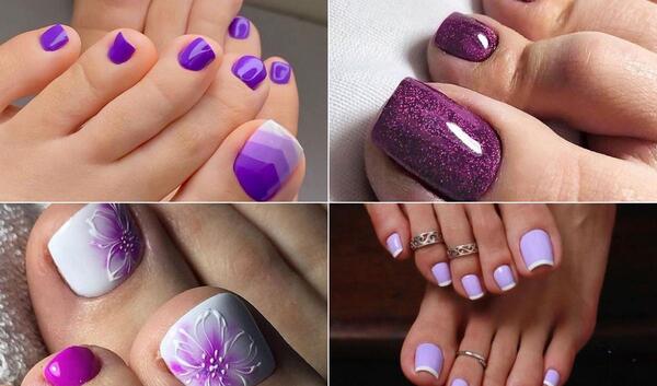 عکس ناخن بنفش اکلیلی