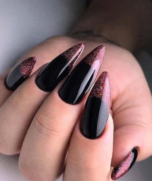 عکس ناخن با لاک مشکی