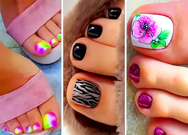عکس ناخن پا ژلیش