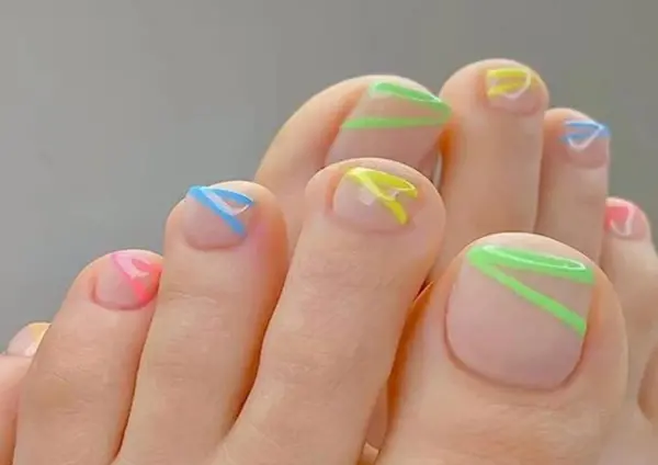 عکس ناخن پا ژلیش