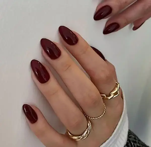 عکس ناخن پاییزی ساده