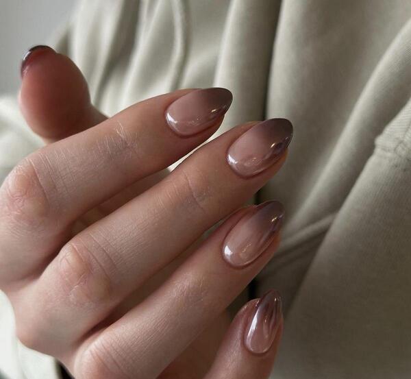 عکس ناخن پاییزی ساده