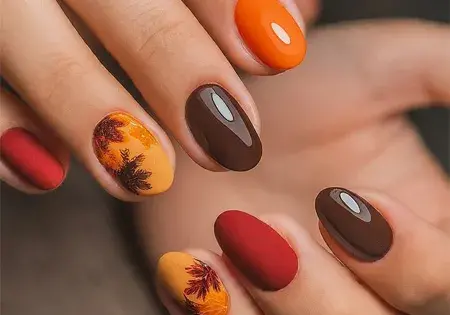 عکس ناخن پاییز