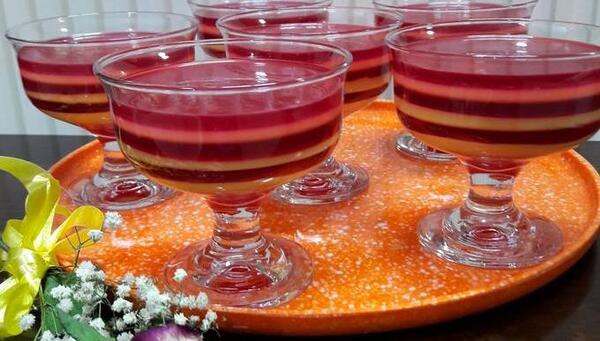 عکس ژله بستنی دو رنگ