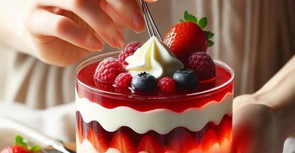 عکس ژله بستنی دو رنگ