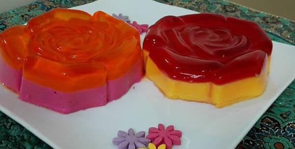 عکس ژله بستنی دو رنگ