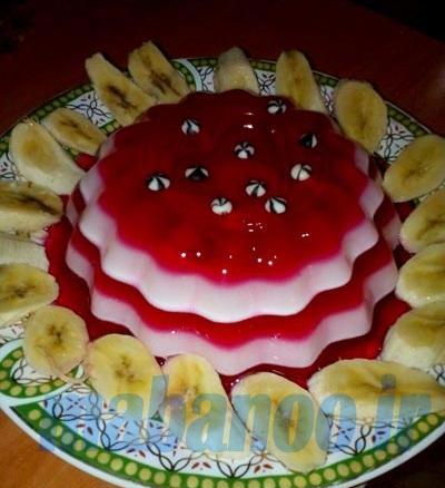 عکس ژله بستنی دو رنگ