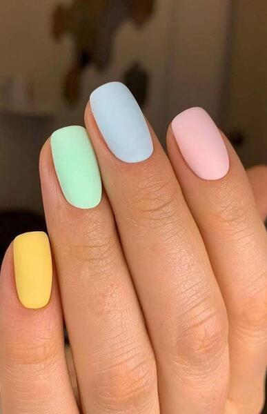 عکس ناخن ژلیش پاستیلی