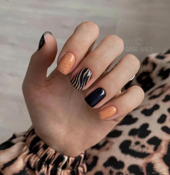 عکس طراحی ناخن پلنگی
