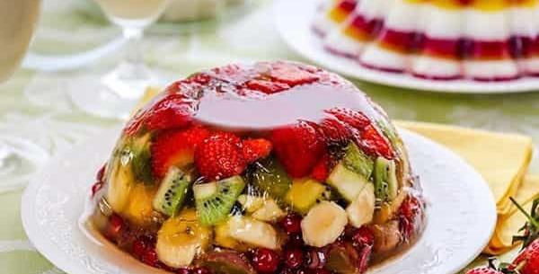 عکس تزیین ژله با میوه