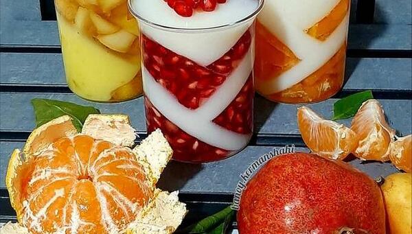 عکس تزیین ژله با میوه