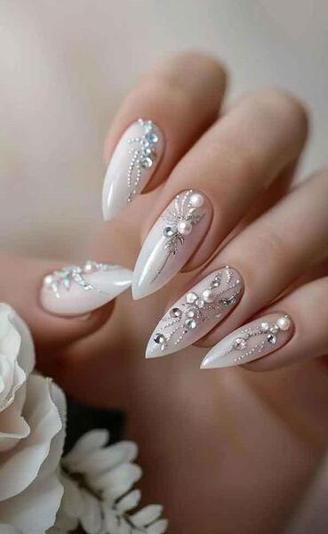 عکس ناخن دخترانه برای عروسی