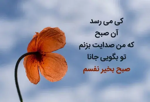 عکس شعر عاشقانه صبح بخیر