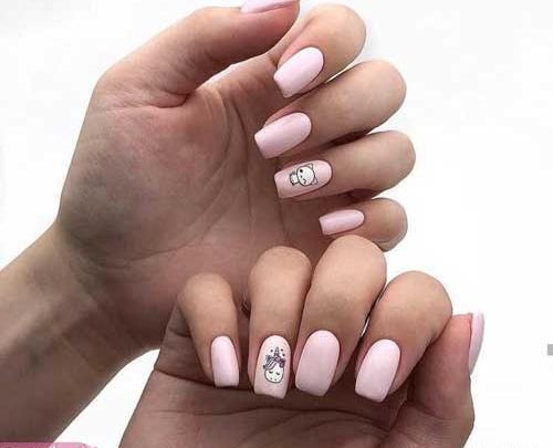 عکس کاشت ناخن دخترانه کوتاه ساده