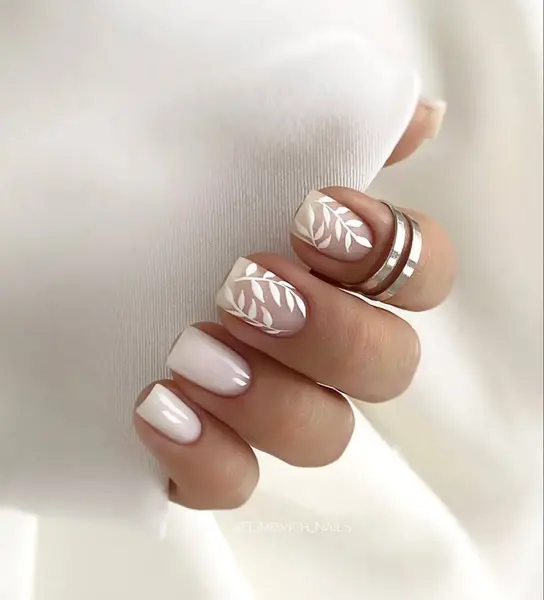 عکس ژل ناخن دخترانه کوتاه
