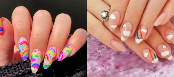 عکس ناخن رنگی رنگی