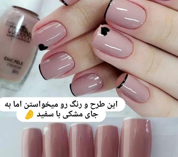 عکس ناخن مصنوعی رنگ بنفش