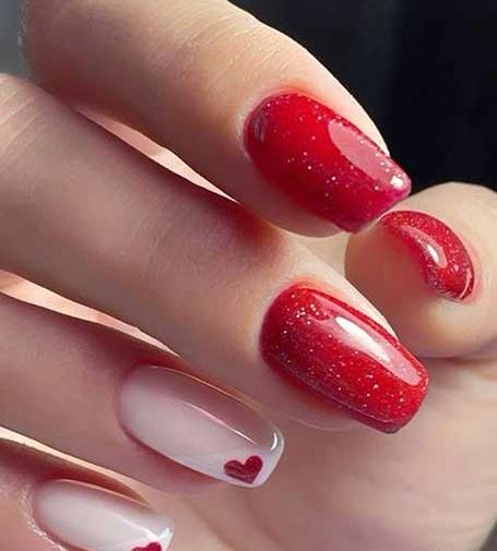 عکس طرح ناخن با رنگ قرمز
