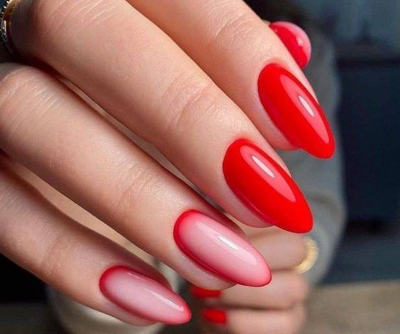 عکس طرح ناخن رنگ قرمز