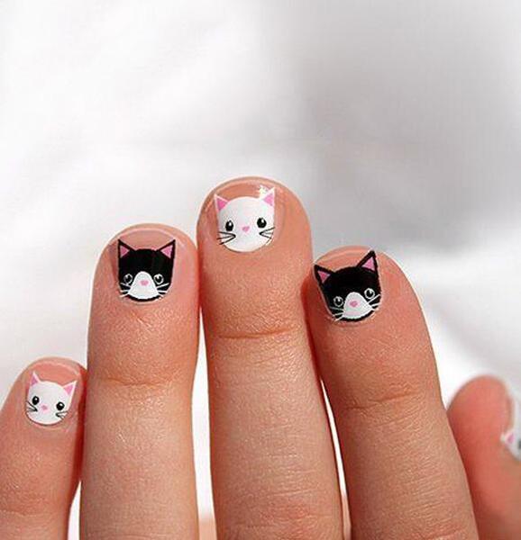 عکس ناخن ژلیش بچه گانه ساده