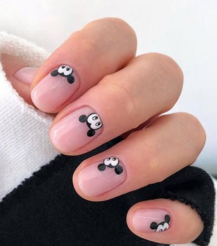 عکس ناخن ژلیش بچه گانه ساده