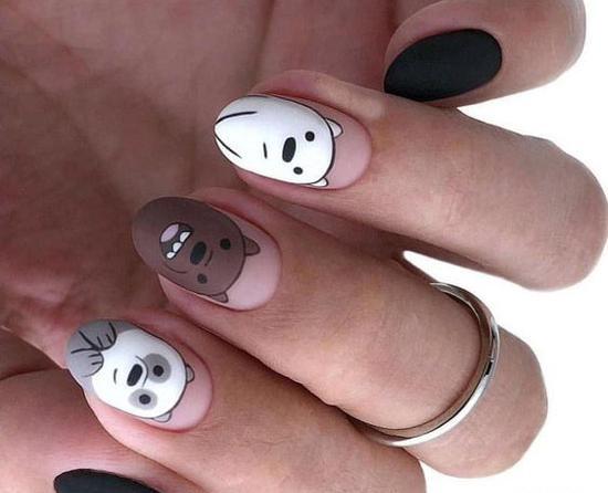 عکس ناخن ژلیش بچه گانه خرسی
