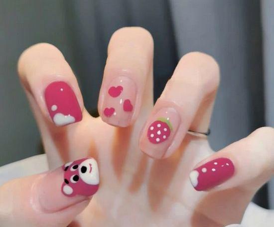 عکس ناخن ژلیش بچه گانه خرسی