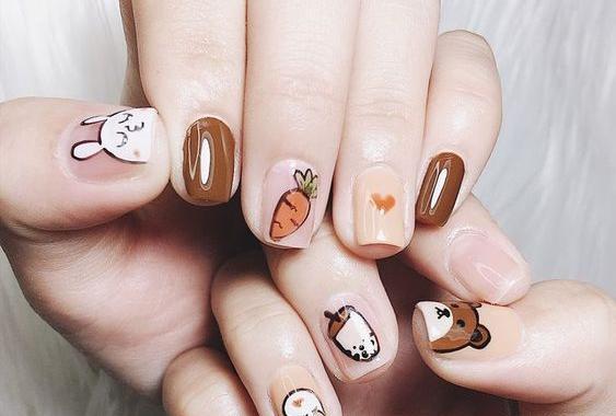 عکس ناخن ژلیش بچه گانه خرسی