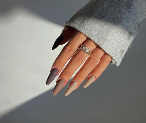 عکس ناخن ساده پاییزی
