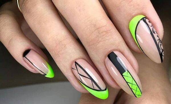 عکس ناخن سبز لجنی