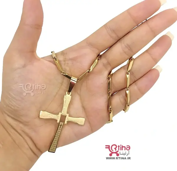 عکس گردنبند صلیب طلایی