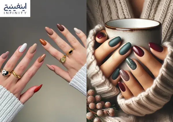 عکس ناخن شیک پاییزی