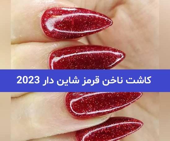 عکس ناخن شاین دار صورتی