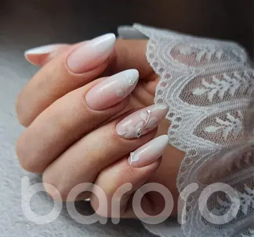 عکس ناخن شاین سفید