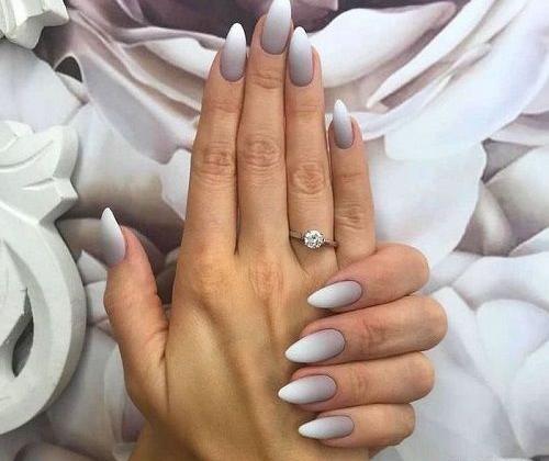 عکس ناخن طوسی صورتی