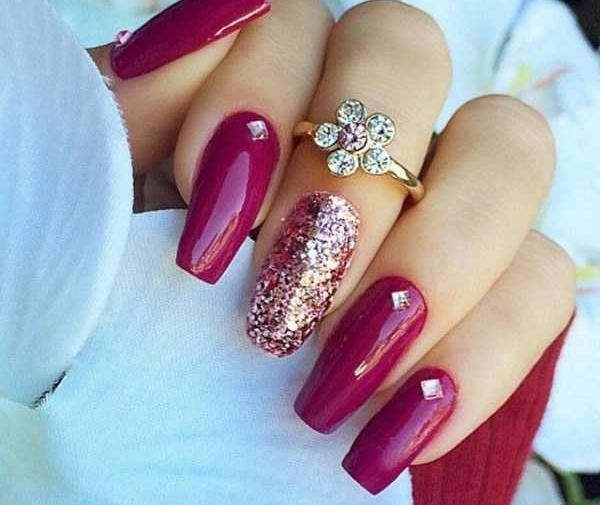 عکس ناخن عروس قرمز