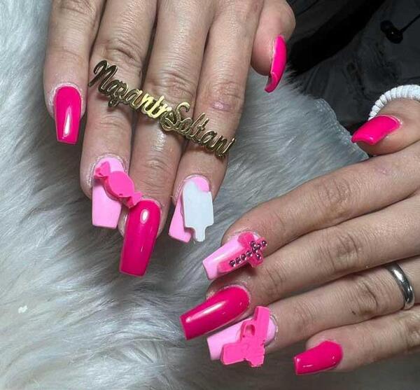 عکس ناخن عروسک دار