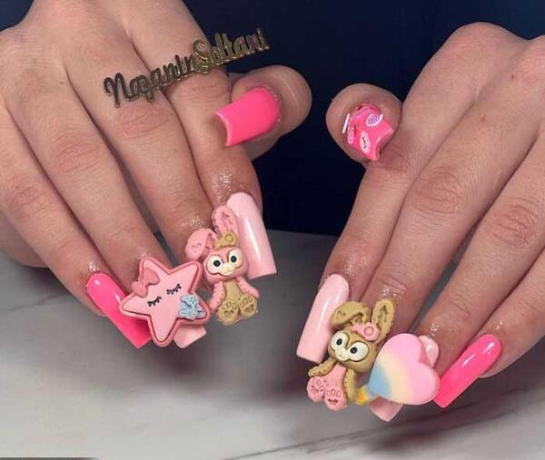عکس ناخن عروسک دار