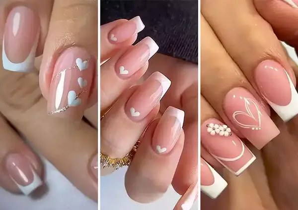 عکس کاشت ناخن فرنچ سفید