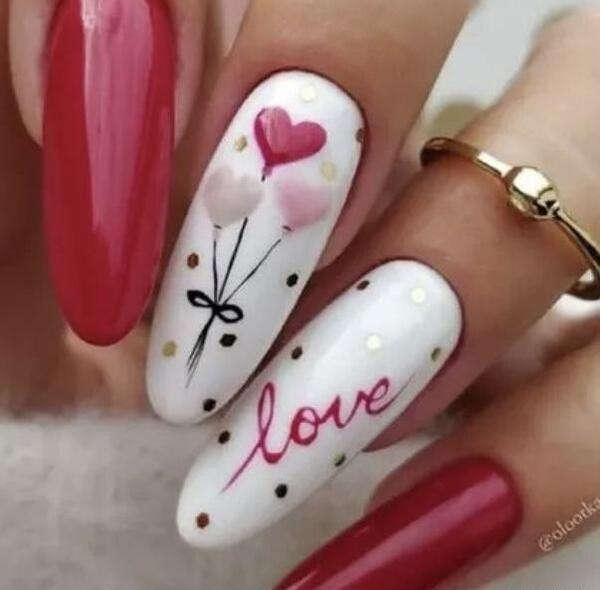 عکس طرح ناخن قلبی