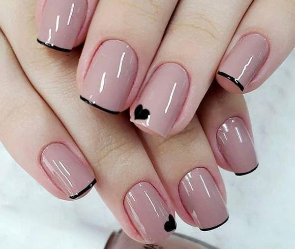 عکس طرح ناخن قلبی